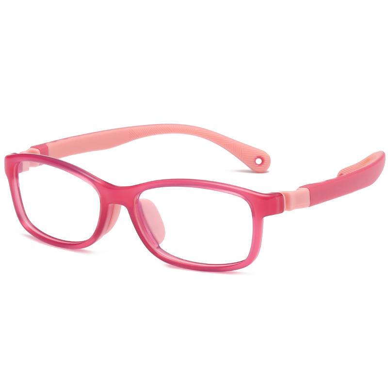 Marco de gafas ópticas para niños de diseño de moda personalizado flexible LT8003-RTS