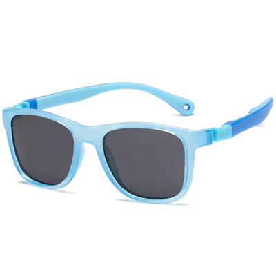 Gafas de sol coloridas para niños Gafas de sol polarizadas TAC de silicona Lente transparente NP0809 (P)