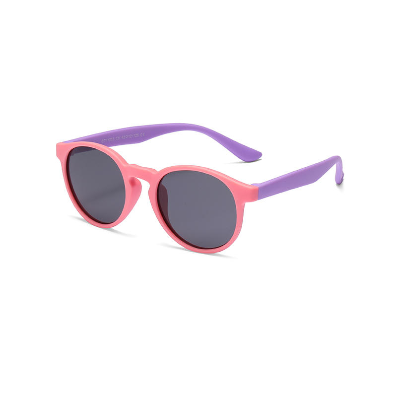 Gafas para niñas con protección UV de último diseño y novedad, gafas de sol redondas para niños 11003-RTS